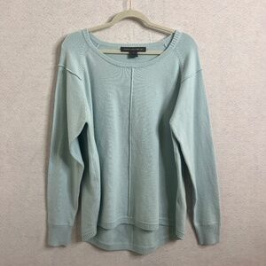 French Connection Mint Green Knit Sweater Size L Raglan Sleeve Minimalist